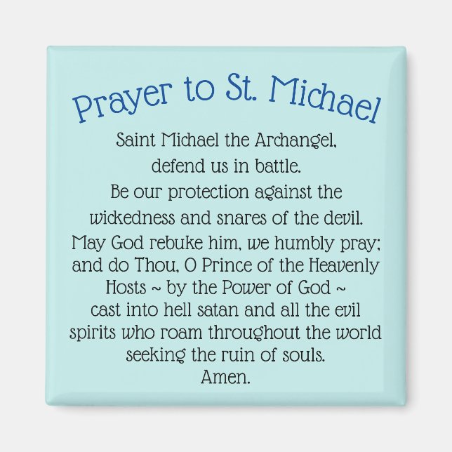 Magnet Prayer till Saint Michael, Archangel Gift (Framsidan)