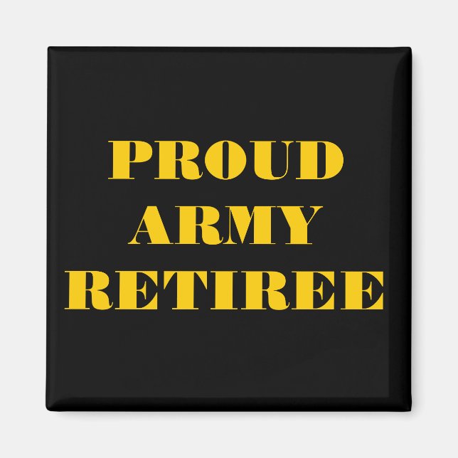 Magnet Proud Army Retiree (Framsidan)