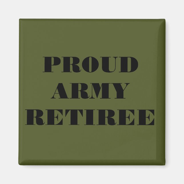 Magnet Proud Army Retiree (Framsidan)