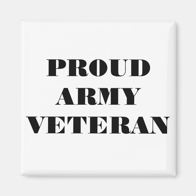 Magnet Proud Army Veteran (Framsidan)