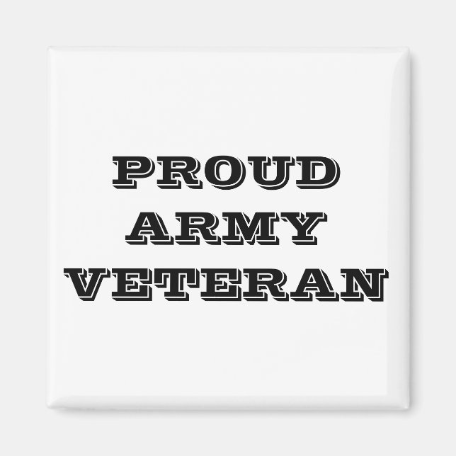 Magnet Proud Army Veteran (Framsidan)