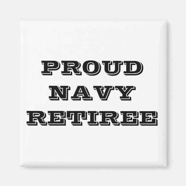 Magnet Proud Navy Retiree (Framsidan)