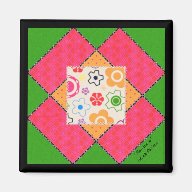 Magnet Quilt Block Mönster "Nonense" (Framsidan)