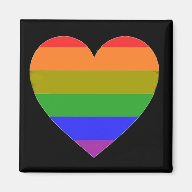 Magnet Rainbpw Heart (Framsidan)