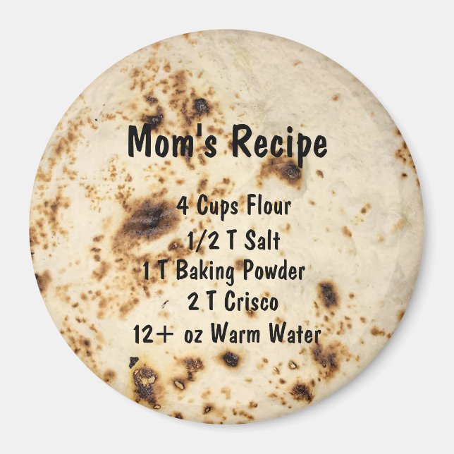Magnet Recipe Tortilla Homemade (Framsidan)