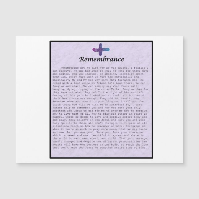 Magnet-Rememberance (Framsida)