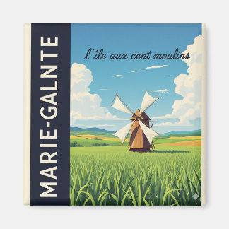 Magnet Rétro Marie-Galante Moulin Guadeloupe 