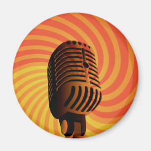 Magnet Retro Microphone anpassningsbar