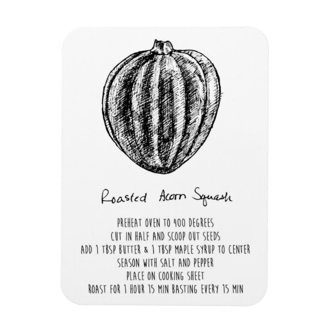 Magnet Rostat Acorn Squash Recipe (Vertikal)