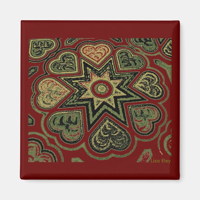 Magnet "Rustic Hearts" (Framsidan)