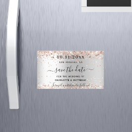 magnet silver ro guld bröllop spara datum