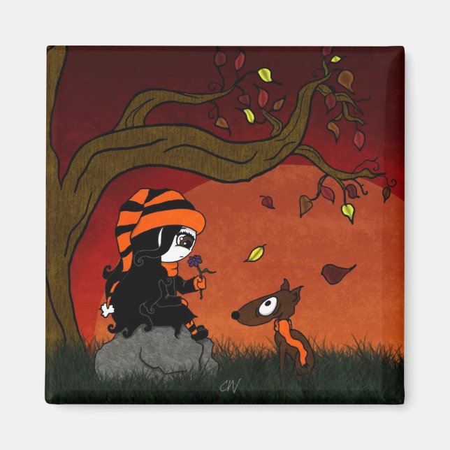 Magnet 'Sista blomman' (Framsidan)