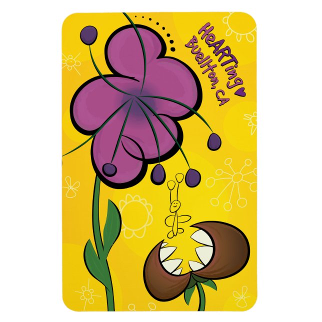 Magnet - Snackin'Flowers - Buellton.Art (Vertikal)
