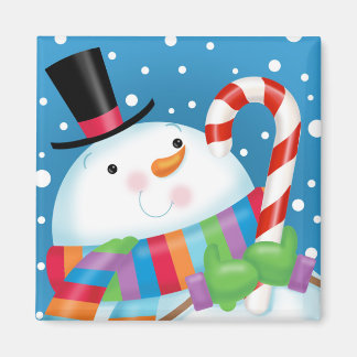 Magnet snögubbe och Candy cane