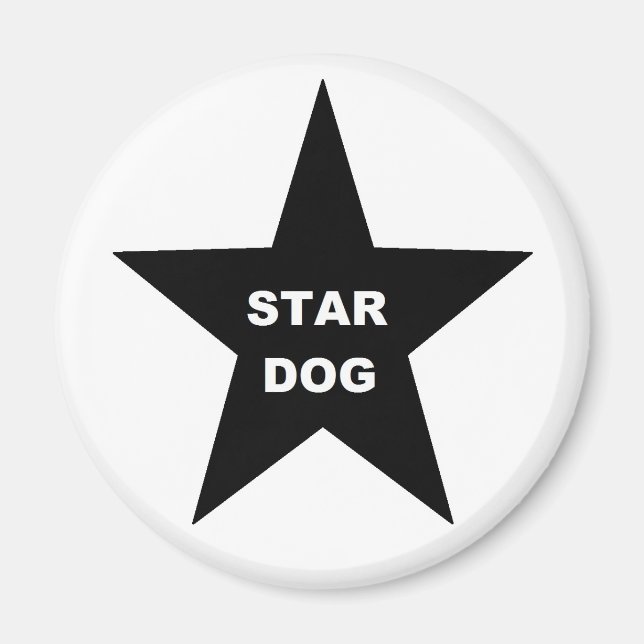 Magnet Star Hund på Black Star (Framsidan)