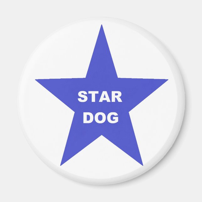 Magnet Star Hund på Blue Star (Framsidan)