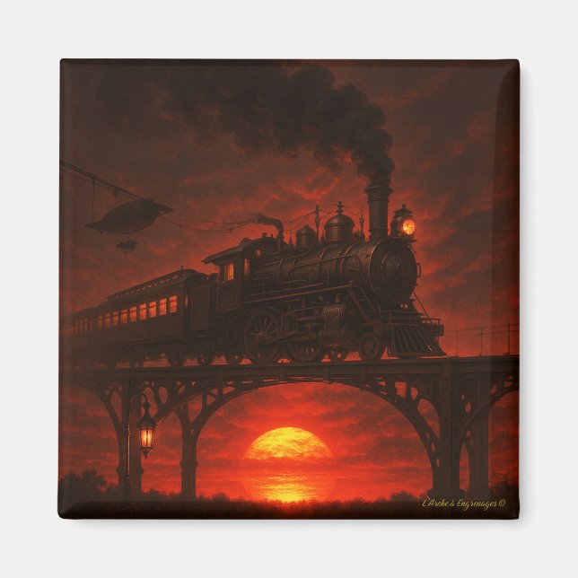Magnet steampunk Le Train des Ombres (Framsidan)