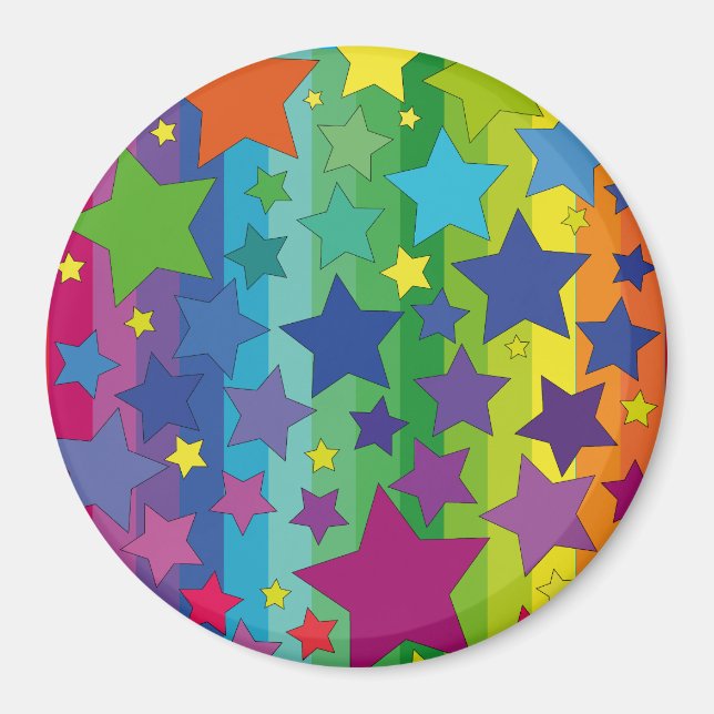 Magnet - Streifen und Sterne regenbogenfarben (Framsidan)