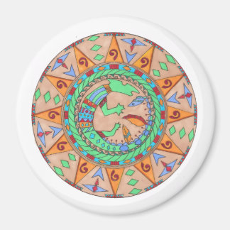 Magnet, sydvästra Amerikanska mandala Magnet
