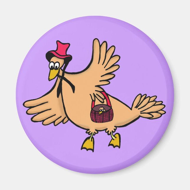magnet "tecknad art" BIRD (Framsidan)