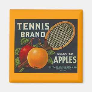 MAGNET~-TENNIS BRÄNNMÄRKER ETIKETTEN FÖR MAGNET