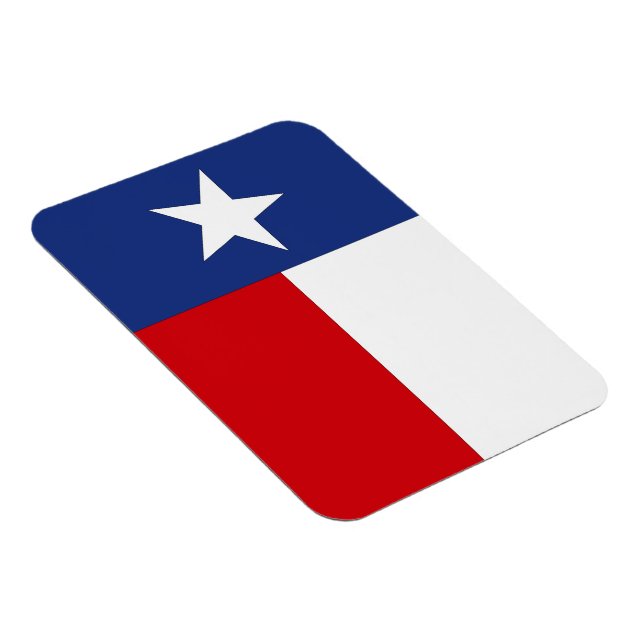 Magnet Texas Lone Star Statlig flagga Rött vitt bl (Högersidan)