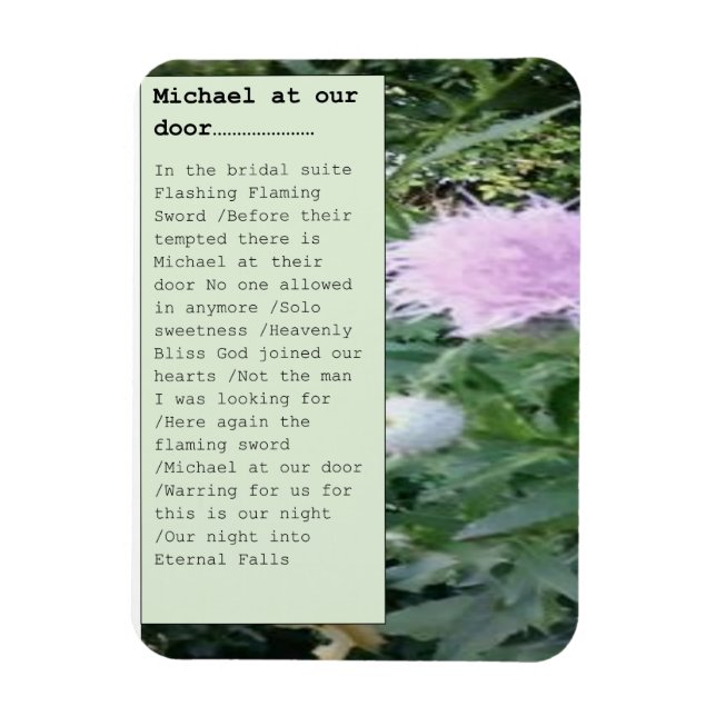 Magnet titled ' Michael at the Door (Vertikal)