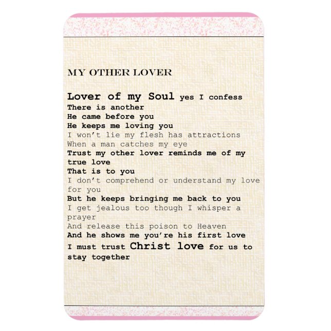 Magnet titled "My other Lover  (Vertikal)