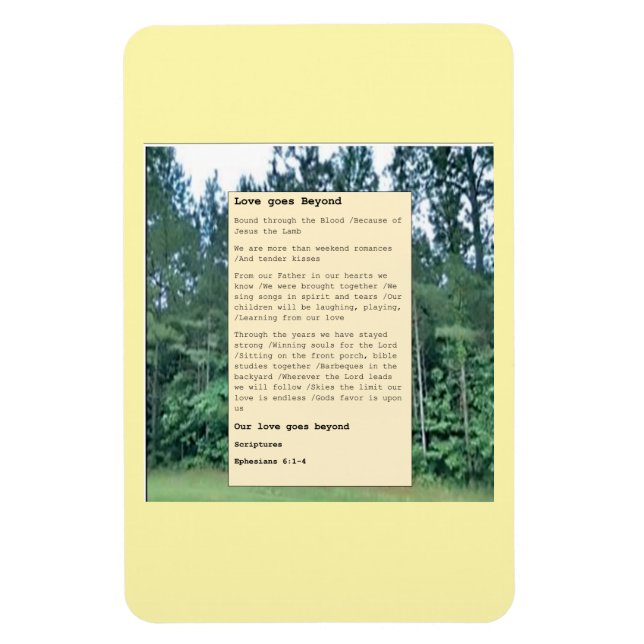 Magnet  titled ' Our Love goes beyond (Vertikal)
