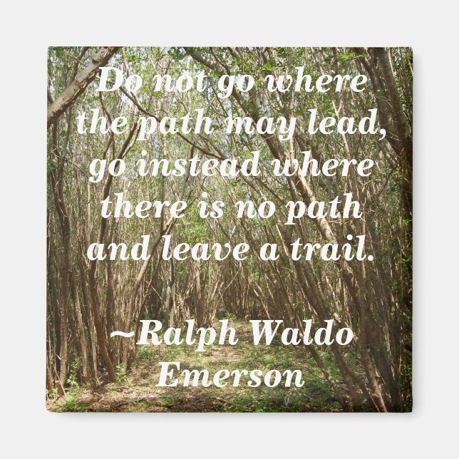 Magnet: Träd väg med inspiration.. - Anpassad Magnet (Framsidan)