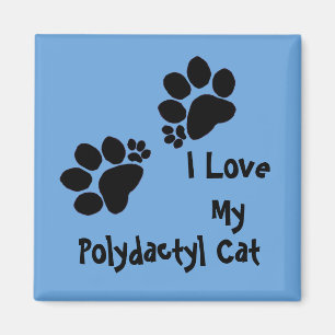 Magnet - två Polydactyl-Tassavtryck