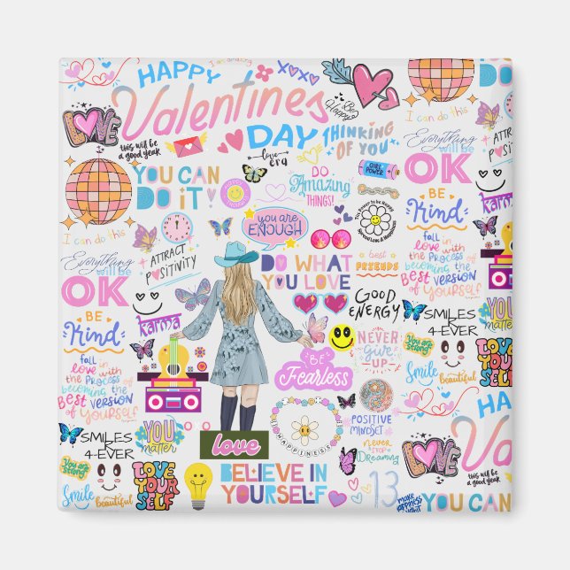 MAGNET VALENTINE SWIFTIE INSPIRED AFFIRMATIONS (Framsidan)