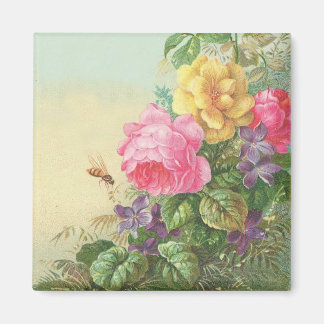 Magnet Vintage Blommigt
