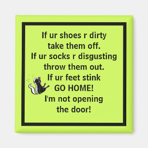Magnet Visitors Shos Off socks av Stinky Feet