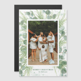 Magnet Watercolor Eucalyptus och Gräs-julkort