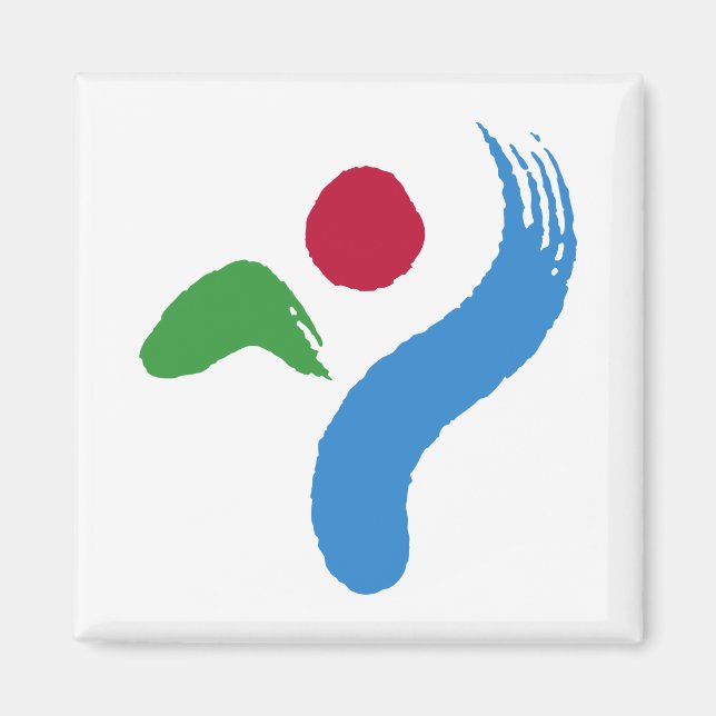 Magnet with Flag of Seoul, South Korea (Framsidan)