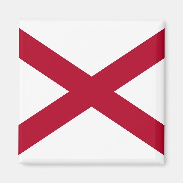 Magnet with Flagga of Alabama State - USA (Framsidan)