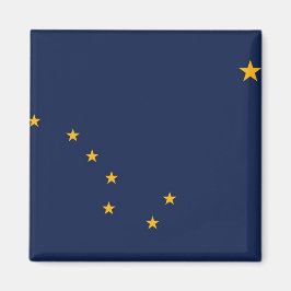 Magnet with Flagga of Alaska State - USA