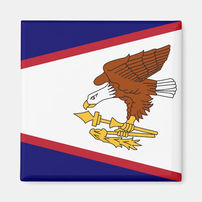 Magnet with Flagga of American Samoa- USA (Framsidan)