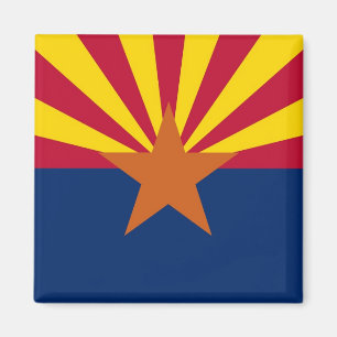 Magnet with Flagga of Arizona State - USA