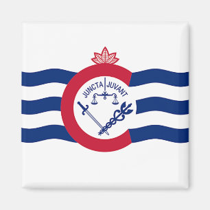 Magnet with Flagga of Cincinnati, Ohio, USA
