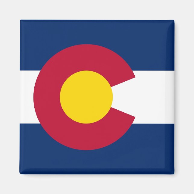 Magnet with Flagga of Colorado State - USA (Framsidan)