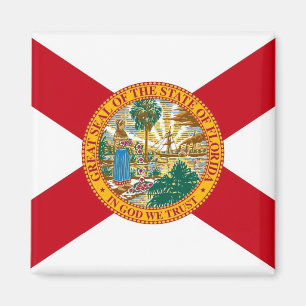 Magnet with Flagga of Florida State - USA