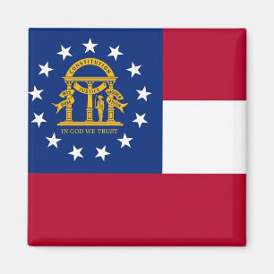 Magnet with Flagga of Georgia State - USA