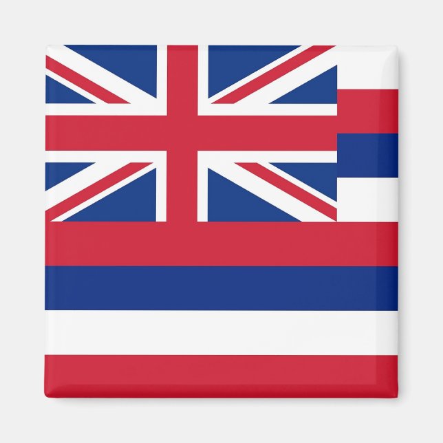 Magnet with Flagga of Hawaii State - USA (Framsidan)