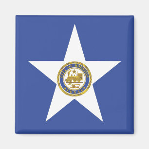 Magnet with Flagga of Houston, Texas, USA