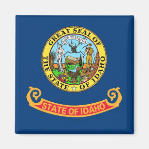 Magnet with Flagga of Idaho State - USA