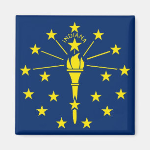 Magnet with Flagga of Indiana State - USA