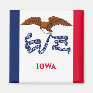Magnet with Flagga of Iowa State - USA