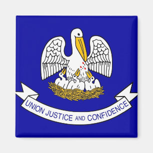 Magnet with Flagga of Louisiana State - USA